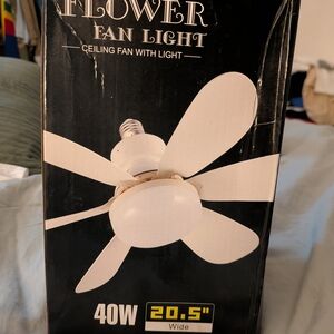 Flower Fan Light - White Ceiling Fan